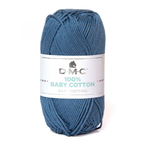 Fil tricot et crochet 100% Baby Cotton 750 Bleu