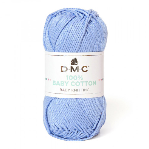 Fil tricot et crochet 100% Baby Cotton 751 Bleu