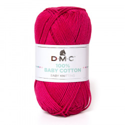 Fil tricot et crochet 100% Baby Cotton 755 Rouge