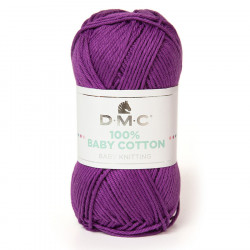 Fil tricot et crochet 100% Baby Cotton 756 Violet