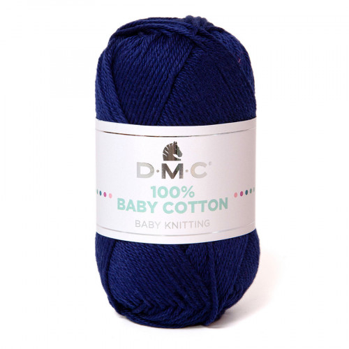 Fil tricot et crochet 100% Baby Cotton 758 Bleu