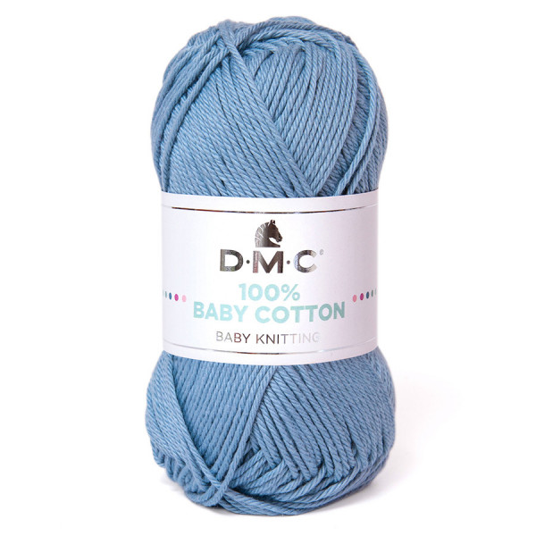 Fil tricot et crochet 100% Baby Cotton 767 Bleu