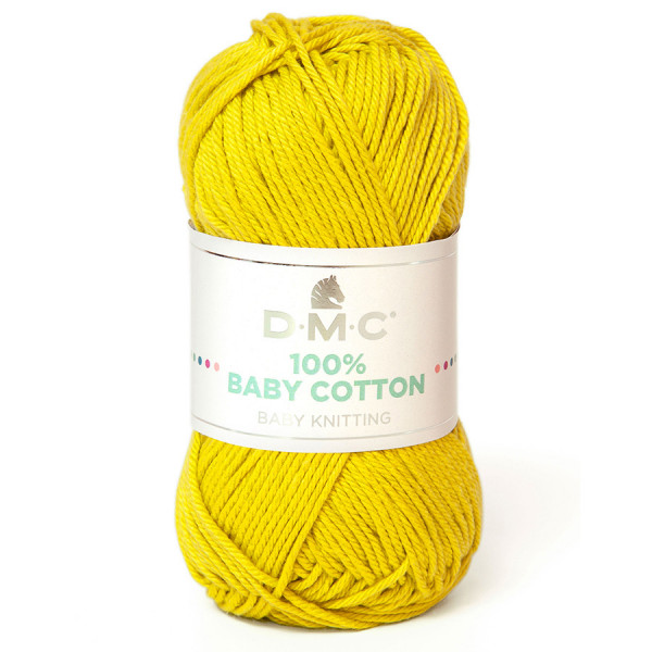 Fil tricot et crochet 100% Baby Cotton 771 Jaune
