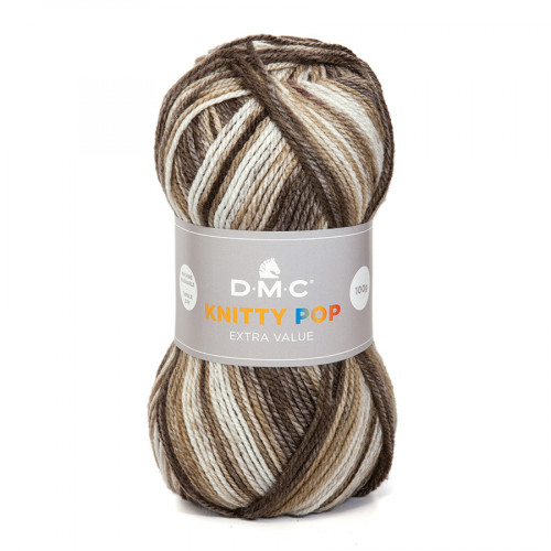 Fil à tricoter multicolore Knitty Pop 50g 475 Marron