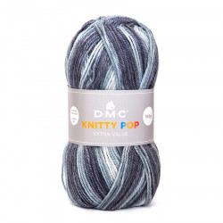 Fil à tricoter multicolore Knitty Pop 50g 476 Gris