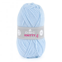 Fil à tricoter Knitty 4 100 g Bleu layette n°854
