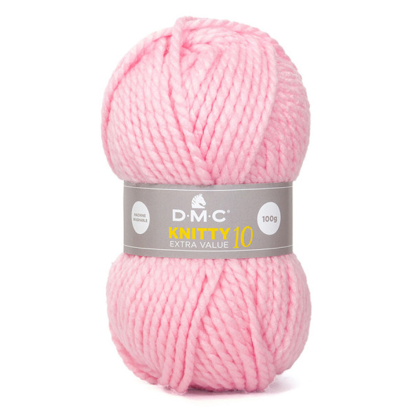 Fil à tricoter Knitty 10 100g Rose layette n°958