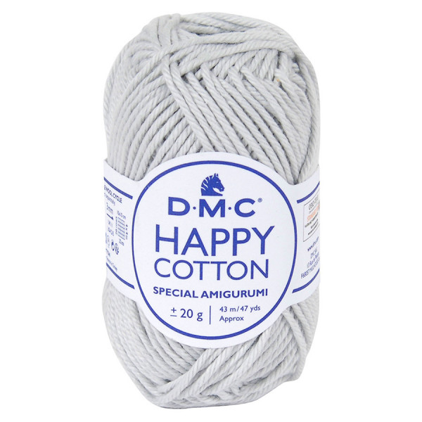 Fil crochet Happy Cotton spécial Amigurumi 757 Gris perle