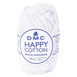 Fil crochet Happy Cotton spécial Amigurumi 762 Blanc