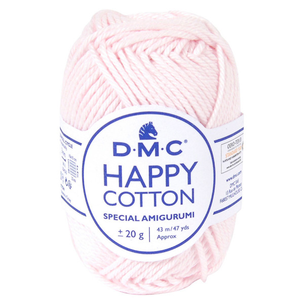 Fil crochet Happy Cotton spécial Amigurumi 763 Rose layette