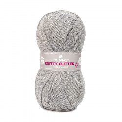 Fil à tricoter pailleté Knitty 4 Glitter 50g 226 Ecru