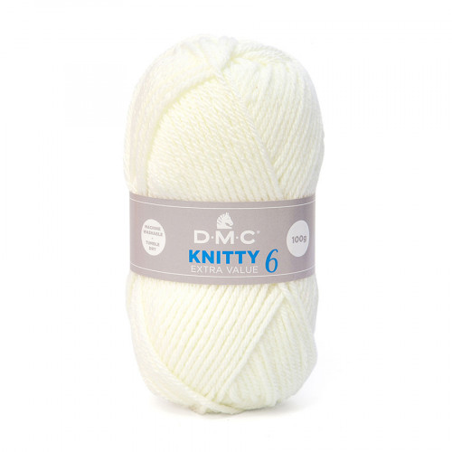 Fil à tricoter Knitty 6 100 g Ecru n°812