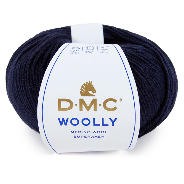 Laine Wooly pur Mérinos 07 Bleu marine