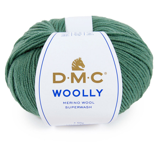 Laine Wooly pur Mérinos 87 Green smoke