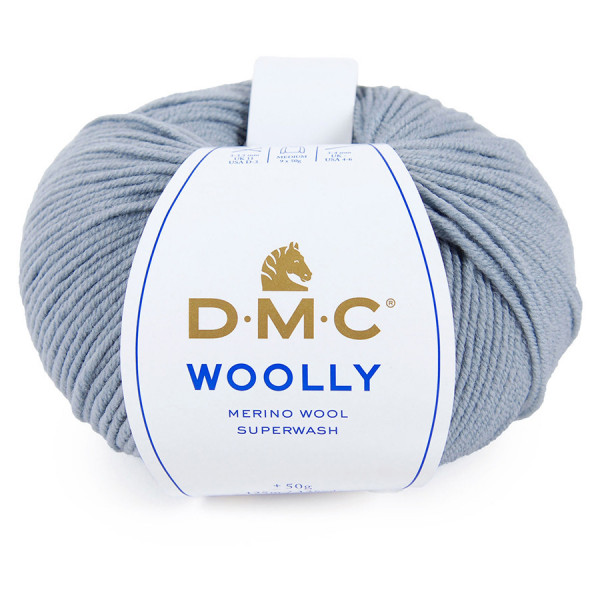 Laine Wooly pur Mérinos 124 Gris souris