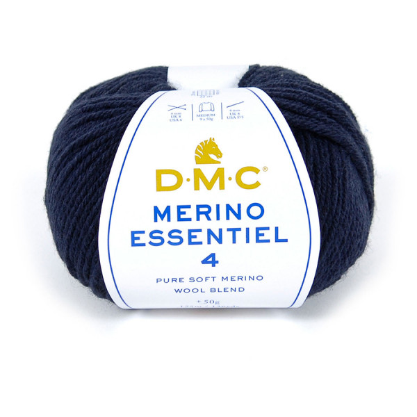 Fil à tricoter Merino Essentiel 4 50g 852 Bleu marine
