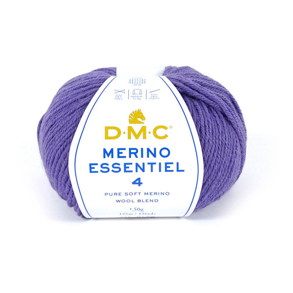 Fil à tricoter Merino Essentiel 4 50g 861 Lilas
