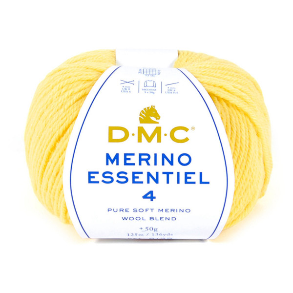 Fil à tricoter Merino Essentiel 4 50g 875 Jaune pâle