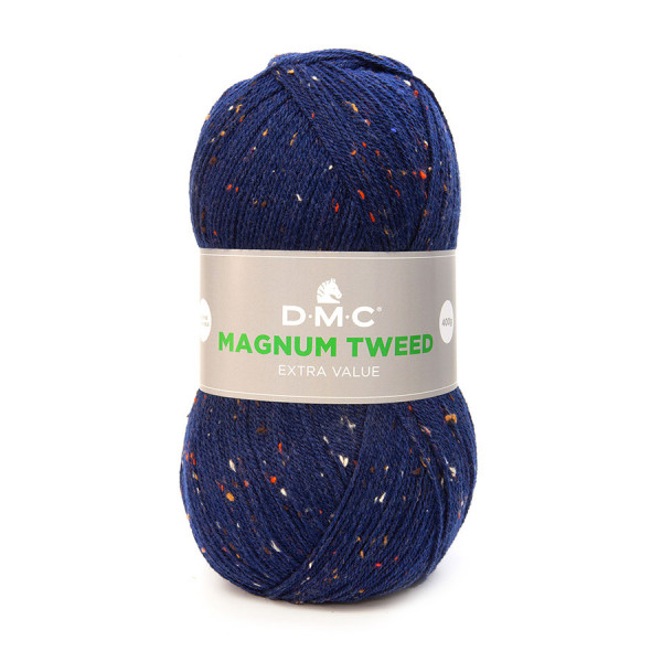 Fil tricot effet tweed 636 Bleu marine