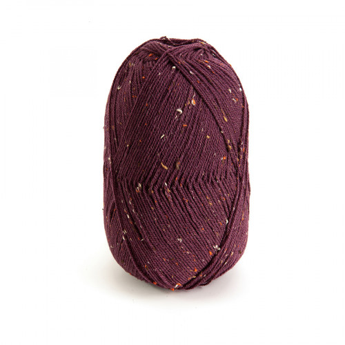 Fil tricot effet tweed 663 Rouge Bordeaux