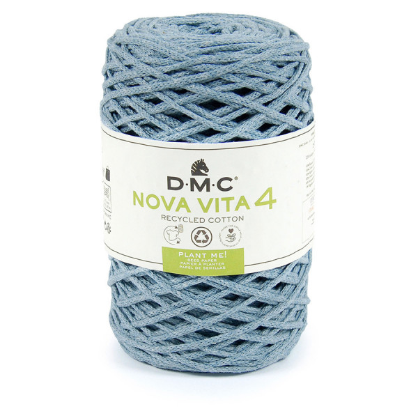 Fil tricot et crochet Nova Vita 4 07 Bleu Denim Clair