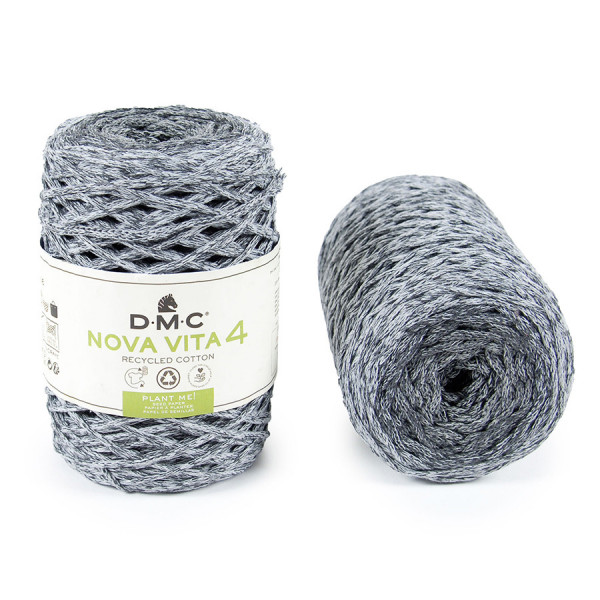 Fil tricot et crochet Nova Vita Multico 4 122 Grey Black Gris