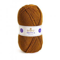 Fil à tricoter Knitty 4 100 g Noisette dorée n°596