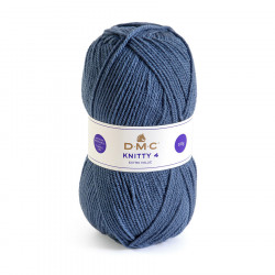 Fil à tricoter Knitty 4 100 g Bleu acier n°609