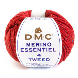 Fil à tricoter Merino Essentiel 4 Tweed 50g 906 Riding red