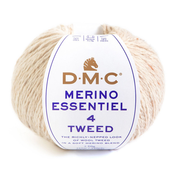 Fil à tricoter Merino Essentiel 4 Tweed 50g 911 Grass cream