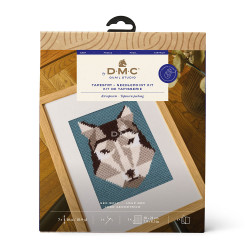Kit de tapisserie Loup géométrique