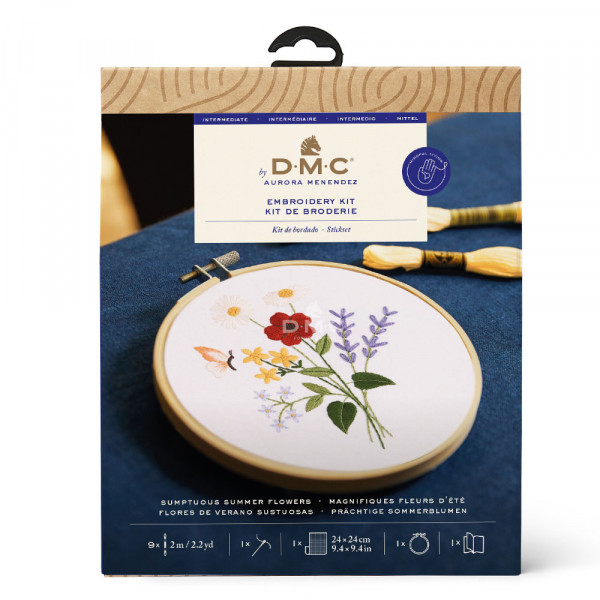 Kit de broderie Somptueuses fleurs d'été