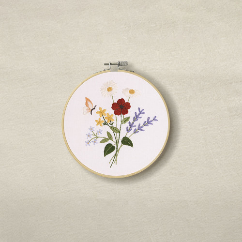 Kit de broderie Somptueuses fleurs d'été