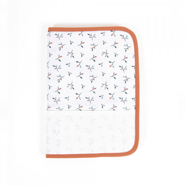 Protège carnet de santé à broder Feuillage