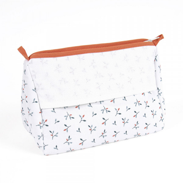 Trousse de toilette à broder Feuillage