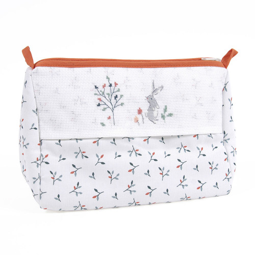 Trousse de toilette à broder Feuillage