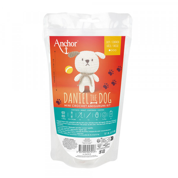 Kit crochet Amigurumi Daniel le chien XS