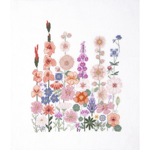 Kit Point de croix Fleurs grimpantes
