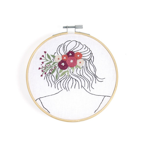 Kit de broderie Coiffure florale