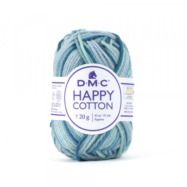 Fil crochet Happy Cotton spécial Amigurumi 650 Seaspray turquoise