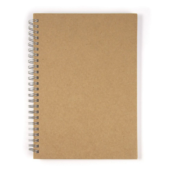 Carnet à spirales A5 70 g/m² kraft personnalisable