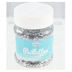 Paillettes larges 150 g Argent