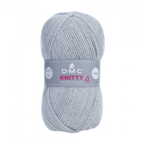 Fil à tricoter Knitty 4 100 g Gris perle n°814
