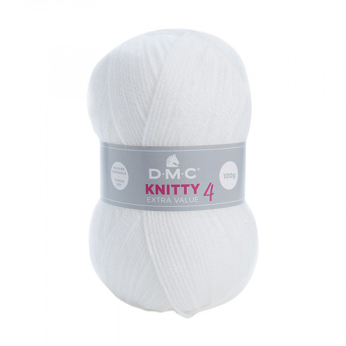 Fil à tricoter Knitty 4 100 g Blanc n°961