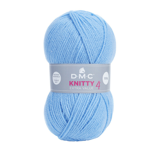 Fil à tricoter Knitty 4 100 g Bleu azur n°969