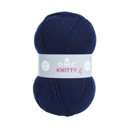 Fil à tricoter Knitty 4 100 g Bleu nuit n°971