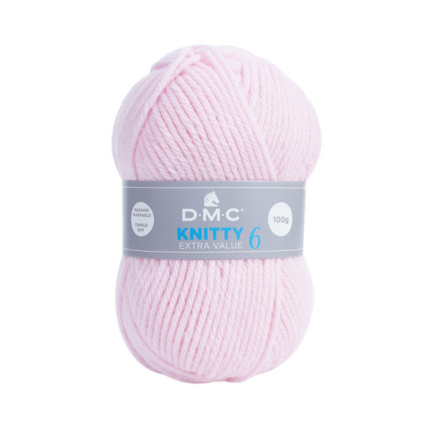 Fil à tricoter Knitty 6 100 g Rose layette n°958