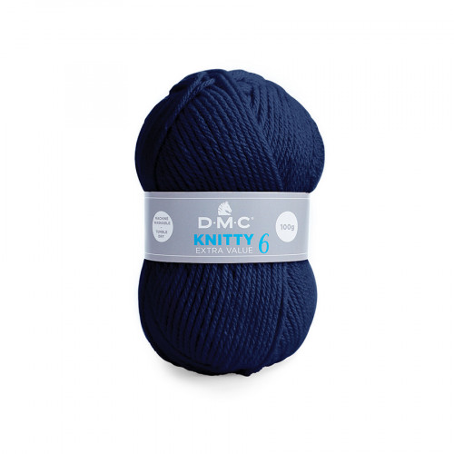 Fil à tricoter Knitty 6 100 g Bleu marine n°971