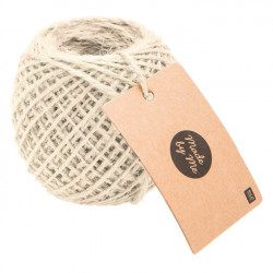 Ficelle en jute Ø 2 mm 50 m Crème