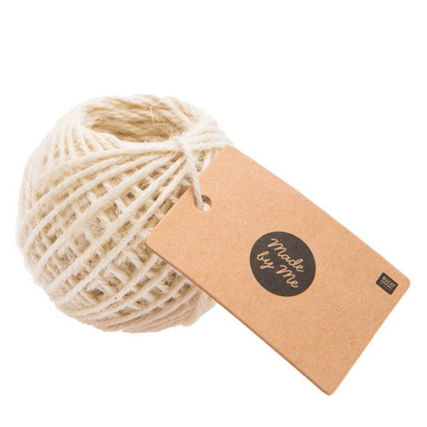 Ficelle en jute Ø 3 mm 25 m Crème